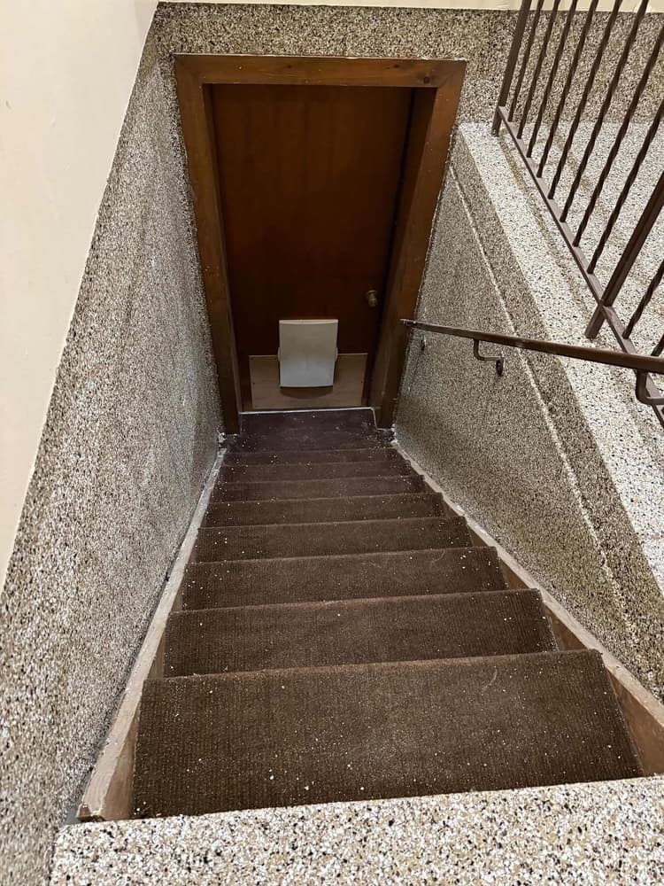 Flake epoxy basement floor, Shetland