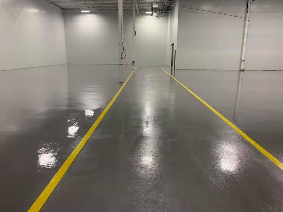 Solid colour epoxy commercial floor