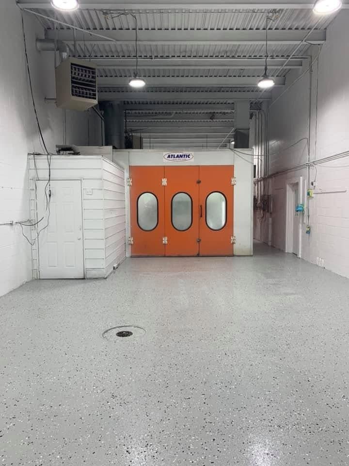 Solid colour epoxy commercial floor
