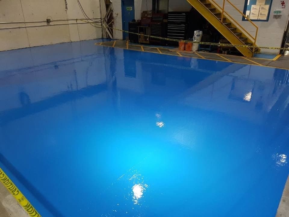 Solid colour epoxy commercial floor