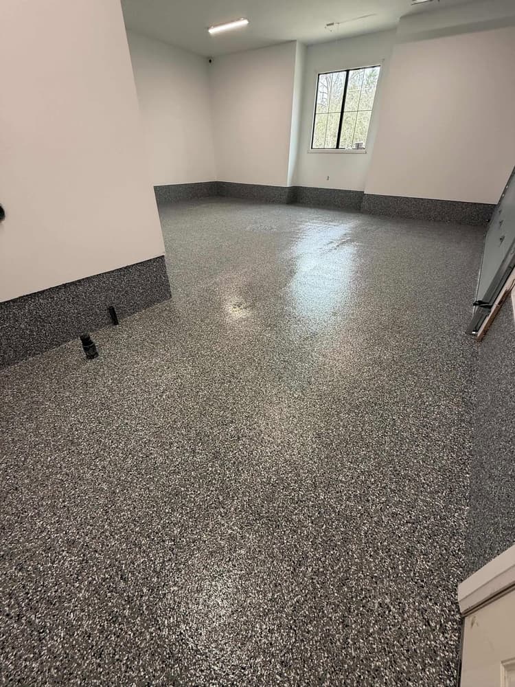 Flake epoxy garage floor, Dresden