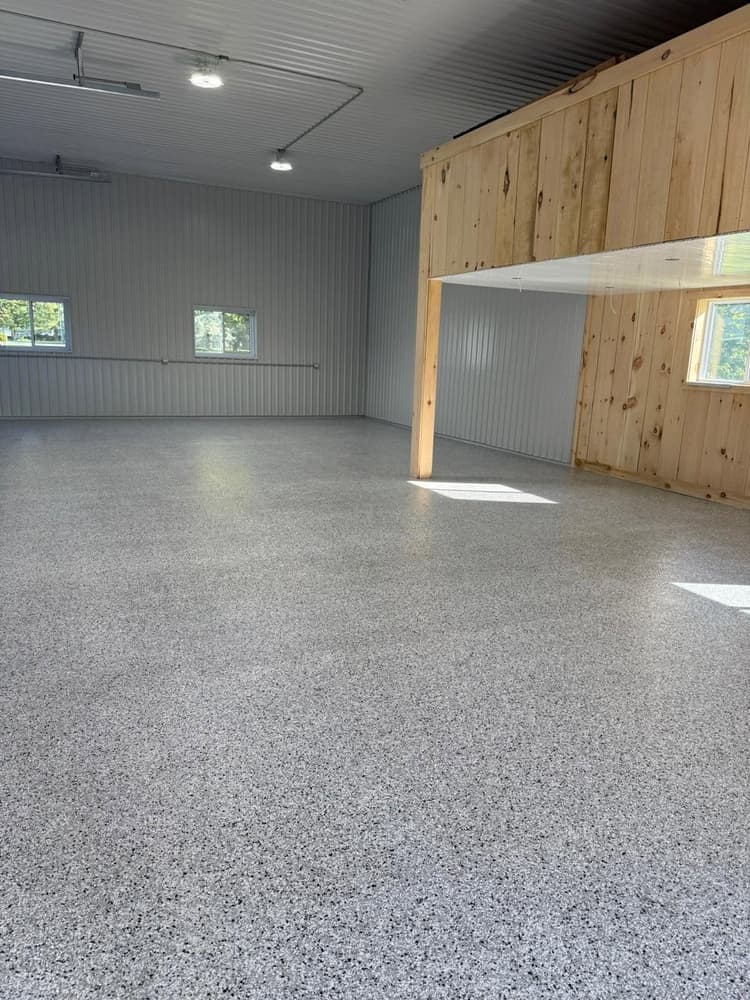 Flake epoxy garage floor, Dresden