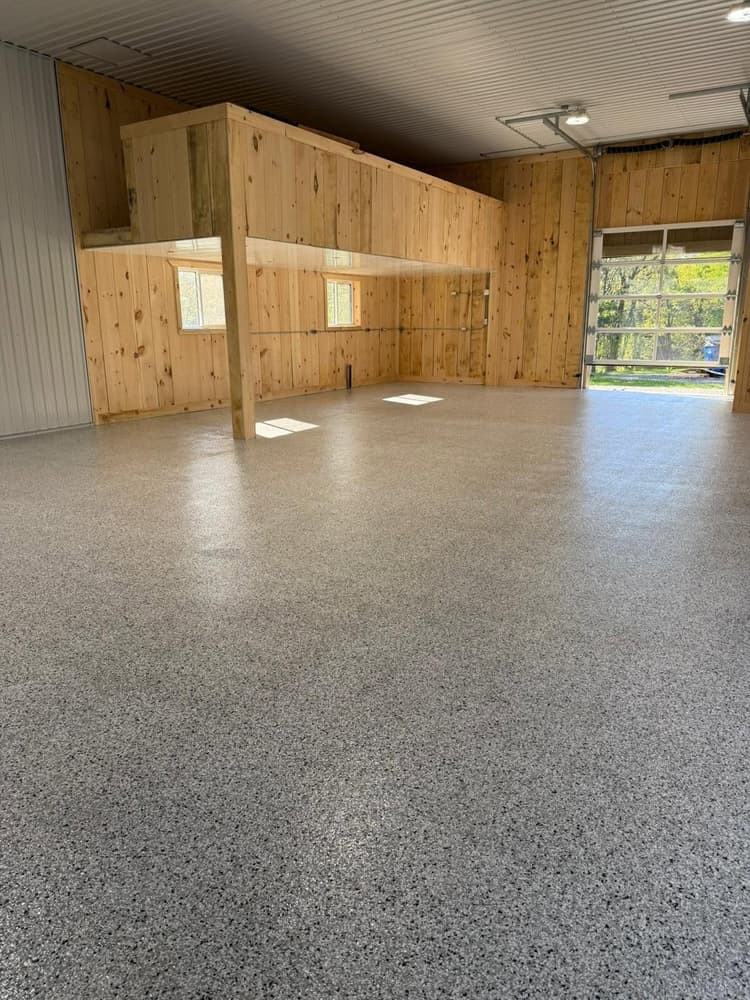Flake epoxy garage floor, Dresden