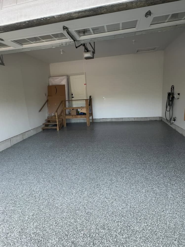 Flake epoxy garage floor, Dresden