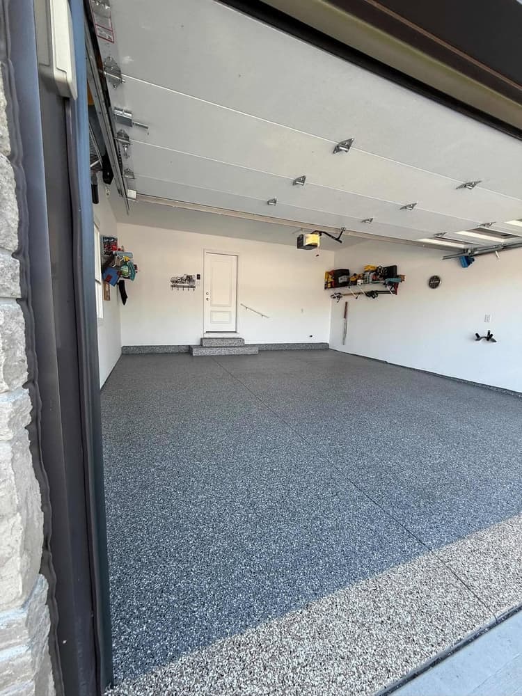 Flake epoxy garage floor, Kingsville